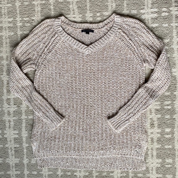 •American Eagle• Knit V-Neck Chunky Sweater - Picture 1 of 12